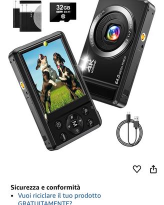 Macchina fotografica 4k