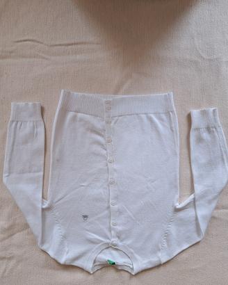 Cardigan bambina Benetton taglia 3 anni bianco