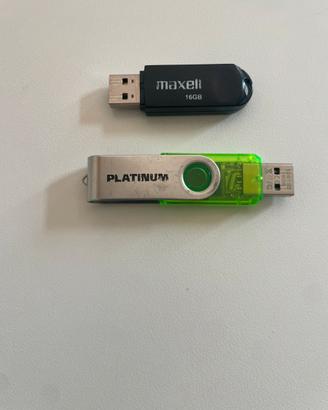 Nr 2 chiavette pendrive USB da 16GB
