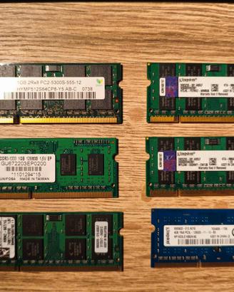 Lotto 6 RAM portatile DDR2 DDR3 DDR3L SO-DIMM