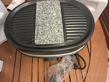 GRIGLIA ELETTRICA RACLETTE CON PIETRA OLLARE 900W 