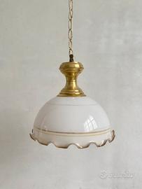 Lampadario Vintage anni ‘70 ‘80 in vetro