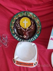 Raro Piatto e portacenere d'epoca  Jägermeister