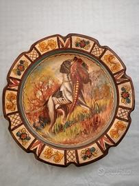 Piatto ceramica dipinto a mano