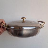 Splendido Piatto/Vassoio  Vintage INOXPRAN  oro24k