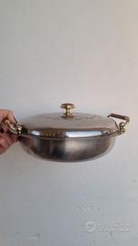 Splendido Piatto/Vassoio  Vintage INOXPRAN  oro24k