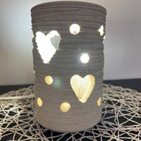 Lampada artigianale con soggetto cuore