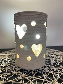 Lampada artigianale con soggetto cuore