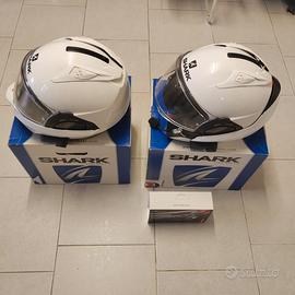 COPPIA CASCHI SHARK EVO GT Blank con interfono