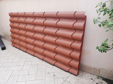 Pannello coibentato finto tegola rosso coppo