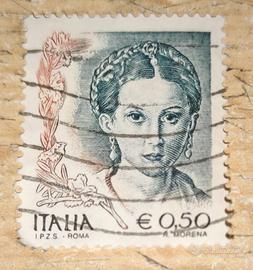 Italia Francobollo Donna nell'Arte 0,50