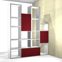 Libreria parete bifacciale