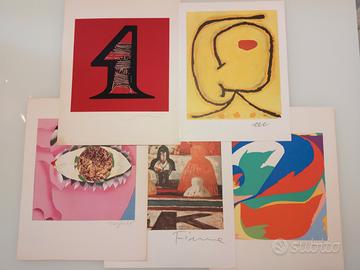 5 litografie Bolaffi Arte - Firmate dagli autori