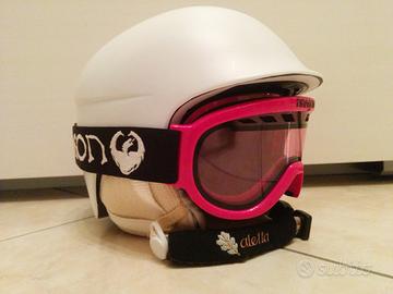 Casco Red e maschera Dragon donna