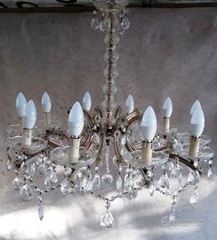 Grande Lampadario Cristallo Maria Teresa 10 luci