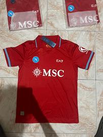 Maglia Ssc Napoli rossa con cartellino