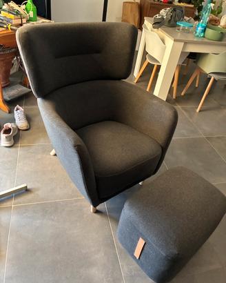 Poltrona Ikea più poggiapiedi