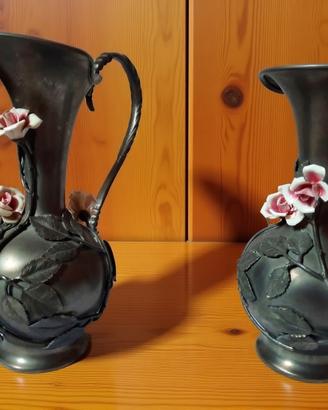 Contenitori vintage in peltro 95% lavorati a mano