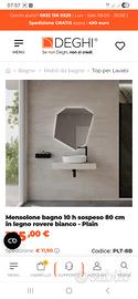 Mensoloni per lavabo da appoggio bagno