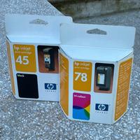 N. 2 cartucce stampante HP Inkjet (1x45, 1x78)