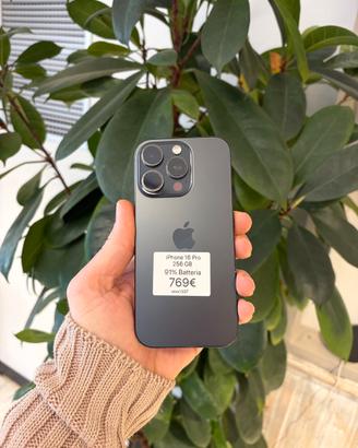 iPhone 16 Pro 256 GB 91% Batteria