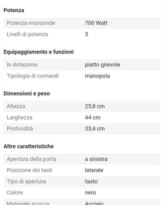 Forno a micronde