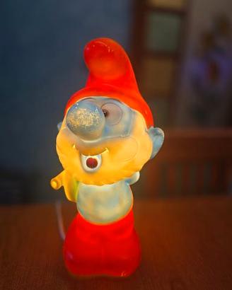 Lampada Vintage Grande Puffo Melek Fecht '80 '90