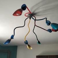 lampadario di vetro di murano colorato 