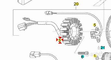Statore completo Aprilia RS125 AP0295670