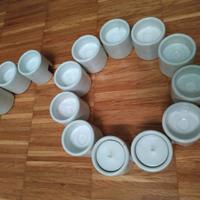 Porta candele bianco