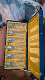 set 6 bicchieri in argento 800 e cristallo