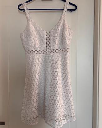 Miniabito bianco GUESS traforato