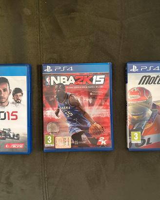 Lotto 3 giochi PS4