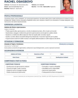Pulizie, Sarta, Lavapiatti, Cameriera ai Piani