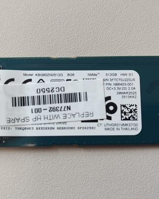 SSD nvme 512gb nuova PCI-express