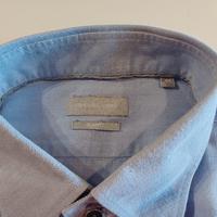 Camicia celeste effetto spigato Michael Kors 