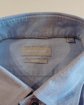 Camicia celeste effetto spigato Michael Kors 