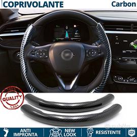 COPRIVOLANTE per OPEL Effetto FIBRA CARBONIO Nero