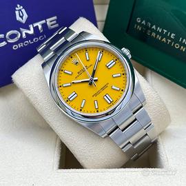 🟡ROLEX OYSTER PERPETUAL 41MM YELLOW DIAL