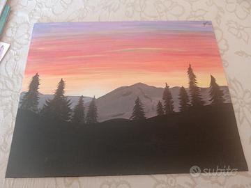 tramonto in montagna