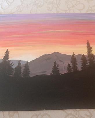 tramonto in montagna