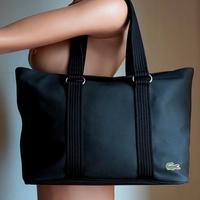 Originale LACOSTE, borsa tracolla nera in pvc