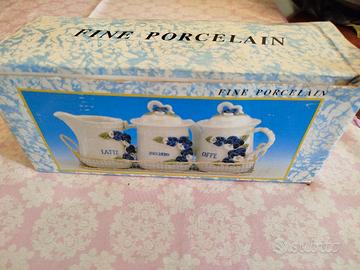 set caffè latte zucchero 