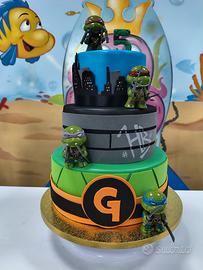 torta scenografica tartarughe ninja