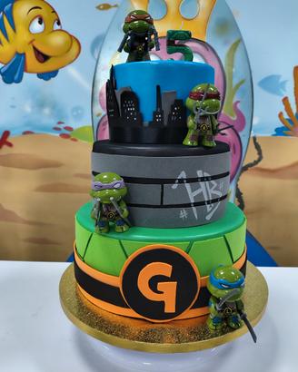 torta scenografica tartarughe ninja