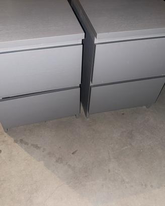 Coppia di comodini Ikea Malm 2 cassetti