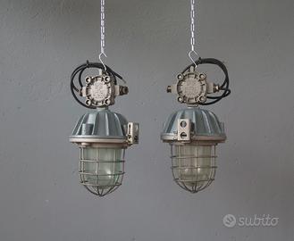 VECCHIA LAMPADA INDUSTRIALE RESTAURATA