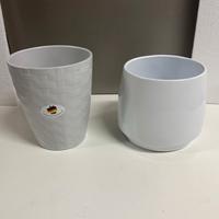 Vaso Vasi Orchidea Ceramica Bianco Pianta