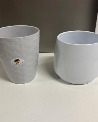 Vaso Vasi Orchidea Ceramica Bianco Pianta