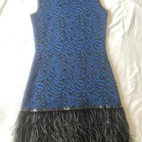 Tubino Liu Jo in Maglia Zebrata con Piume